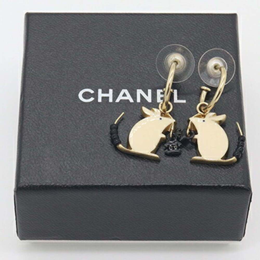 CHANEL Black Logo Earrings - Picture 9 of 9
